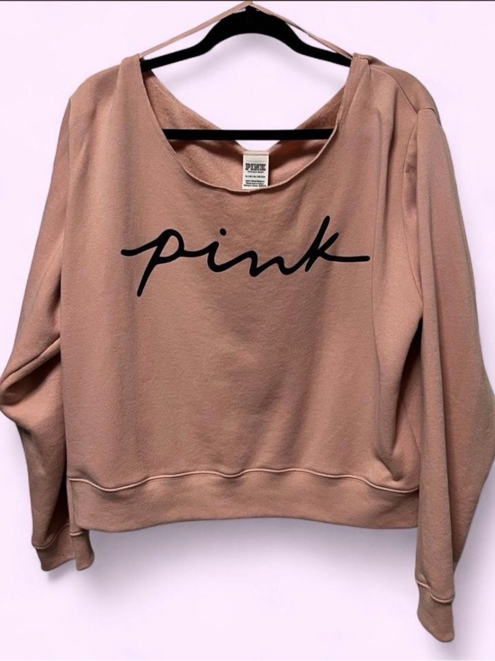 PINK Victoria's Secret Dusty Rose Scoop Neck Sweatshirt